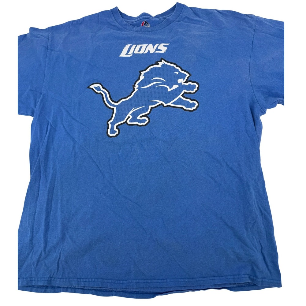 Detroit Lions‎ T Shirt XL NFL Football Men's Blue Graphic Tee